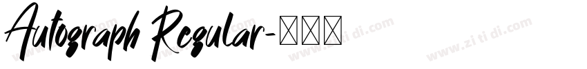 Autograph Regular字体转换